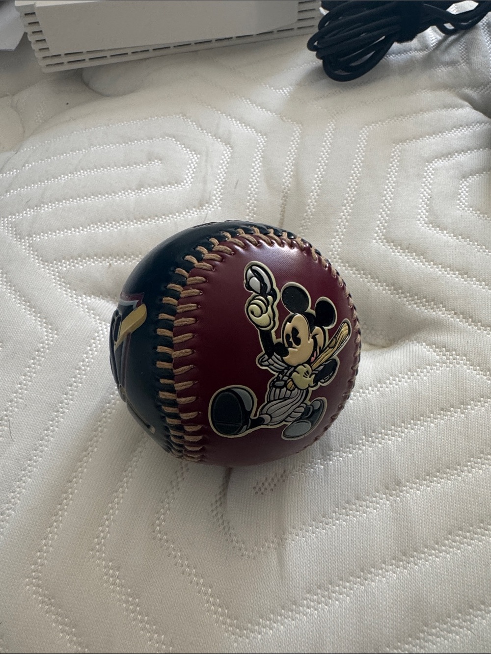 Disney Mickey Mouse Baseball - Maroon, Black & Gold Accents